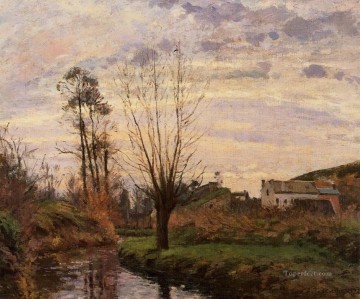 Camille Pissarro Painting - paisaje con pequeño arroyo 1872 Camille Pissarro
